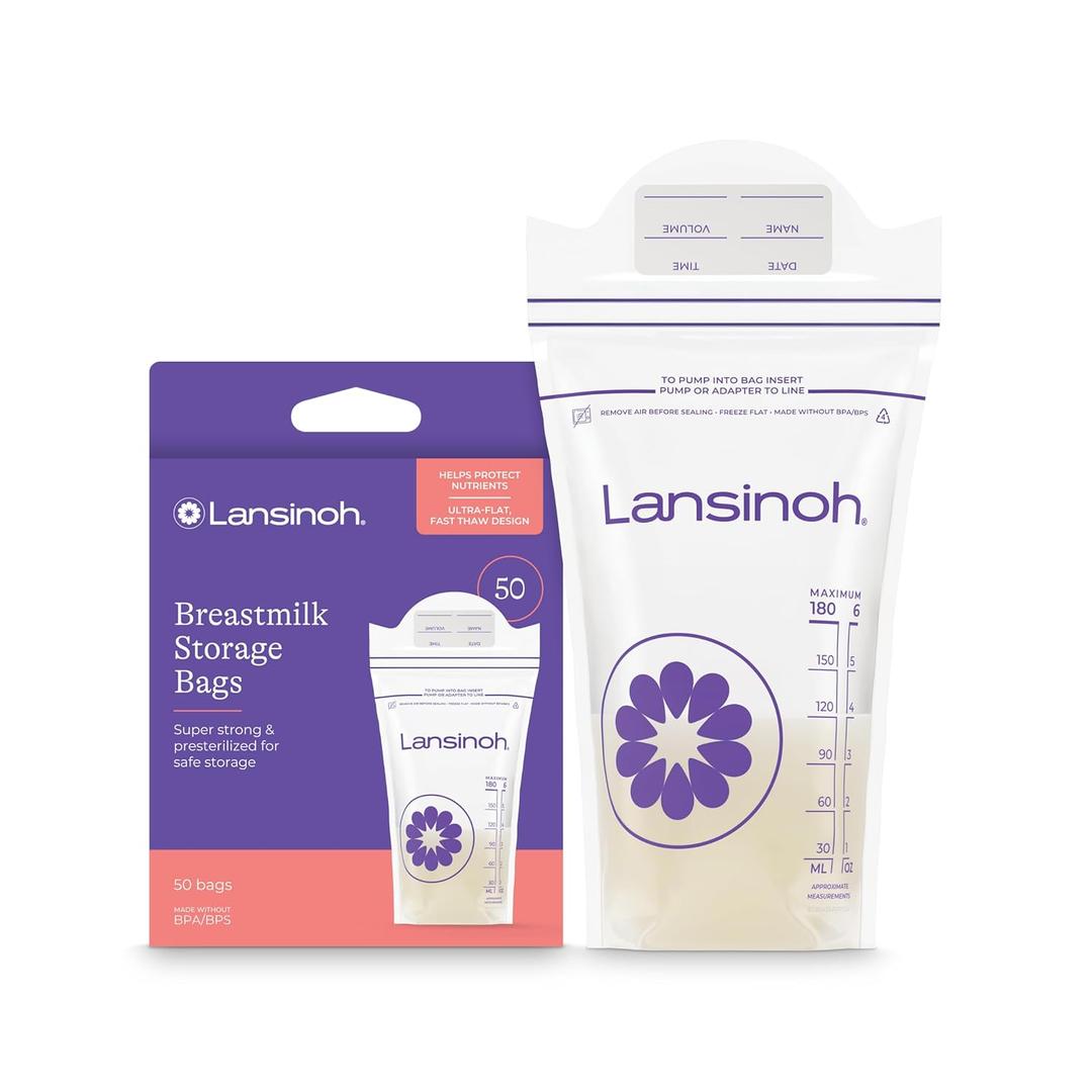 Lansinoh Breast Milk Storage Bags 1 pack of 50 count.