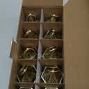 Mini Lantern with Flickering LED Candles Set of 20, Hewory Gold Vintage Decorative Hanging Candle Lanterns for Halloween, Christmas, Wedding Decorations, Party, Table Centerpiece, Battery Included