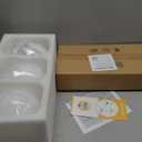 KCO Lighting Mid Century Modern Globe Pendant Light 3-Light Milk Glass Chandelier Gold Sputnik Chandelier Light Fixture Brushed Brass Pendant Lighting for Kitchen Island (3-Light)