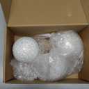 M METERXITY 3-Pack Decorative Ball for Bowls, 3 Inch Mosaic Glass Balls Decorative Glass Orbs for Home Decor/Dining Tables/Wedding Party/Coffee Table/Centerpiece Decor [White]