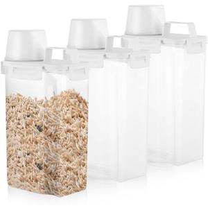 3 Pcs Cat Litter Storage Container Cat Litter Storage Bin with Airtight Lid and Handle, Spout Sealable Heavy Duty Cat Litter Bucket Cat Litter Container