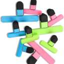 Chip Bag Clips, Wide Open Bag Clips for Food Storage with Heavy Duty Tight Seal Grip, 6 PCS (3 x L, 3 x S)