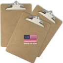 Officemate Recycled Wood Clipboard, Letter Size, 9" x 12.5" with 6" Clip, 3 Pack (83133),Brown
