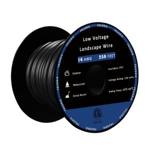 Low Voltage Landscape Lighting Wire - Outdoor Direct Burial Underground Low-Energy Circuit Cable (16/2 Black, 250ft)