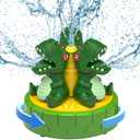 Water Sprinkler for Kids Outdoor Play 8-12, Dinosaur Spray Water Toys Attached to Garden Hose for Summer Splashing Fun for Backyard, Water Play Sprinklers Toy for Kids Age 3-5 4-8 for Outside