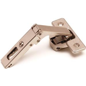 Salice Pie-Cut Corner Hinge - Self Closing - Screw On Hinge, Nickel 