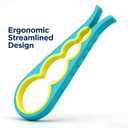 2 x Manual Jar Opener Bottle Opener and Can Opener for Weak hands, Seniors with Arthritis and Anyone with Low Strength, Mutil Jar Opener Get Lids Off Easily Non-Slip Grips - 3-in-1 Kitchen Tool