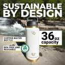 copper infused Water Bottle (white)