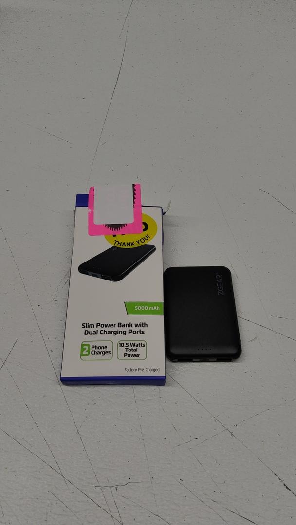 ZGEAR Slim Power Bank with Dual Charging Ports 5000 mAh ZGEAR Slim Power Bank with Dual Charging Ports 5000 mAh