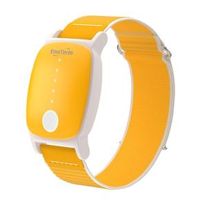 EmeTerm Explore for Kids FDA-Cleared Anti-Nausea Wristband IP68 Waterproof Morning Motion Sickness Relief Band Rechargeable Classic Strap Design Drug Free Non-drowsy Without Side Effects Sunny Yellow