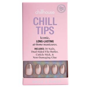 Chillhouse - Chill Tips, Press on Nails Kit - Raise a Glass (Oval) - 30 Nail Shapes & Sizes - Up to 2 Weeks of Wear - Customizable Fit - Reusable - Latina Founded & Women Owned - Beauty & Self Care