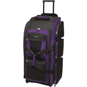 Travelers Club Xpedition 30 Inch Multi-Pocket Upright Rolling Duffel Bag (Purple) Travelers Club Xpedition 30 Inch Multi-Pocket Upright Rolling Duffel Bag (Purple)