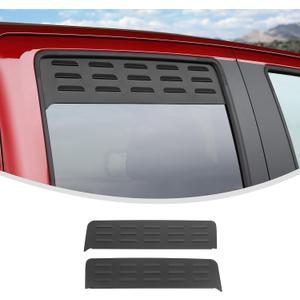 Linskip Aluminum Rear Window Vent Shades Compatible with 2023 2024 2025 2026+ Chevy Colorado & GMC Canyon, Rear Door Window Louvered Rain Deflectors, Exterior Accessories