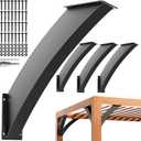 Q235-Steel Integrated Arc 45 Degree Pergola Support Bracket 4''x4''Actual Tube Dia: 3.2''x 3.2'' Heavy Duty 4Pack
