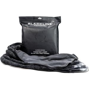 Blackline 24"x36" Slim Twisted-Loop Drying Towel, 800GSM, Streak Free, Lint Free, Reusable - Car Accessories, Bath Towels, Microfiber Cleaning Cloth - One Pass is All You Need