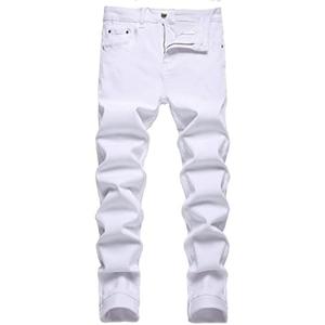 JUNBAOSS Men's Slim Fit Jeans Stretch Ripped Skinny Jeans for Men, Fashion Straight Leg Comfort Flex Waist Casual Pants 32