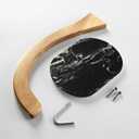 EVEROUS BANANA HANGER BLACK MARBLE BASE, MODERN BANANA HOLDER TREE STAND FOR KITCHEN HOME, NON-SLIP BANANA RACK BANANA HOLDER STAND