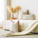 a moment Loop Yarn Linen-Like Pillow Cover Natural Soft Decorative Throw Pillow Case Farmhouse 12x20 Inch, Bohemian Textured Cushion Cover for Sofa Bed, Wrinkle-Resistant Home Decor Orange