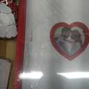 Wedding Guest Book Alternative for Reception with Hearts Guest Book Wedding Reception a Frame Sign Decor Books Recuerdos para Boda Baby Scrapbook Wooden Frames (Blue) (Red)