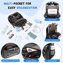 Large Clear Backpack Transparent Heavy Duty School Clear Bookbag See Through Bag Boys and Girls for College Work Travel Security, Semi Black