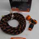 Giraffe Tools Garden Hose 25FT 1/2 Non-Expandable Lightweight Flexible Water Hoses Burst 600 psi with 9 Spray Function Nozzle Heavy Duty Hose
