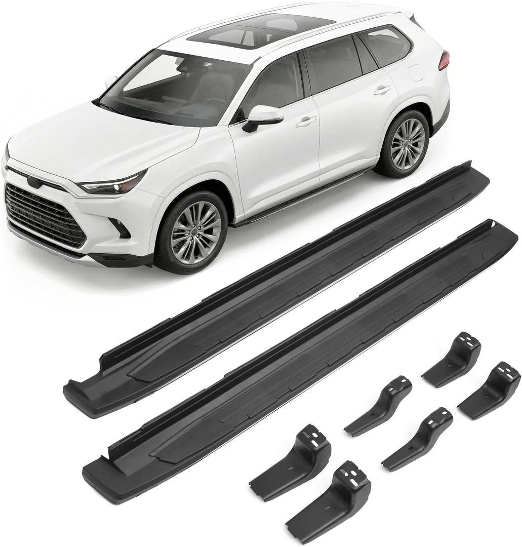 Running Boards Side Steps Compatible with Toyota Grand Highlander/Lexus TX350 TX500h TX550H+2023 2024 2025 2026 Accessories, 2PCS Heavy-Duty Nerf Bars Pedals Quick & Easy to Install