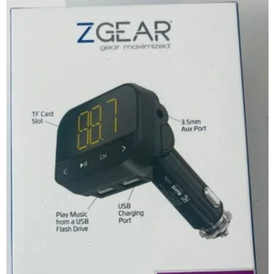 Zgear Fm Transmitter and Fast Charging Car Charger 12 watt 2.4 amp Aux & USBport