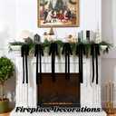 9 PCS Black Velvet Christmas Bows, Vintage Christmas Decor Large Bows for Tree, Staircase, Party, Indoor and Outdoor Ornaments