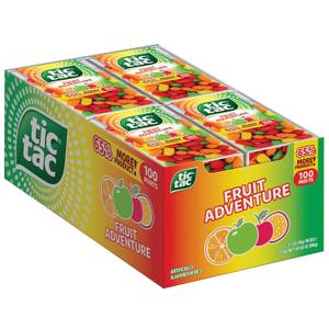 Tic Tac Fruit Adventure, On-the-Go Pocket-Sized Mints, 100 pieces, Bulk 12 Pack, 1.7 oz Each