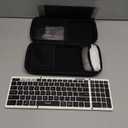 Foldable Keyboard and Mouse, Samsers Folding Bluetooth Keyboard Combo, 2.4G + BT5.0 x 2, Full-Size Portable Travel Keyboard & Rechargeable Wireless Mouse for Windows Android iOS Mac OS, Starlight