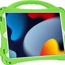 Adocham Kids iPad 10.2 Case with Stand Handle, Lightweight Shockproof Silicone Cover for iPad 9th/8th/7th Generation, 10.2 inch 2021/2020/2019 (Green)