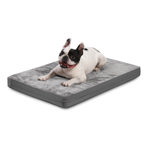 Waterproof Dog Bed Medium Size Dog, Outdoor Washable Crate Pad 30 inch, Orthopedic Foam Pet Bed with Removable Cover Reversible, Outdoor Anti-Slip Kennel Pad, M(29x18x3), Gray
