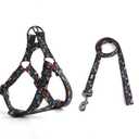 QQPETS Dog Harness Leash Set Adjustable Heavy Duty No Pull Halter Harnesses for Breed Dogs Back Clip Anti-Twist Perfect for Walking, XS