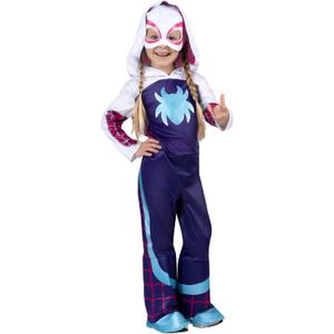 MARVEL Toddler Ghost Spider Costume, Girls Spider-Man and His Amazing Friends Gwen Stacy Kids Costume (3T-4T)