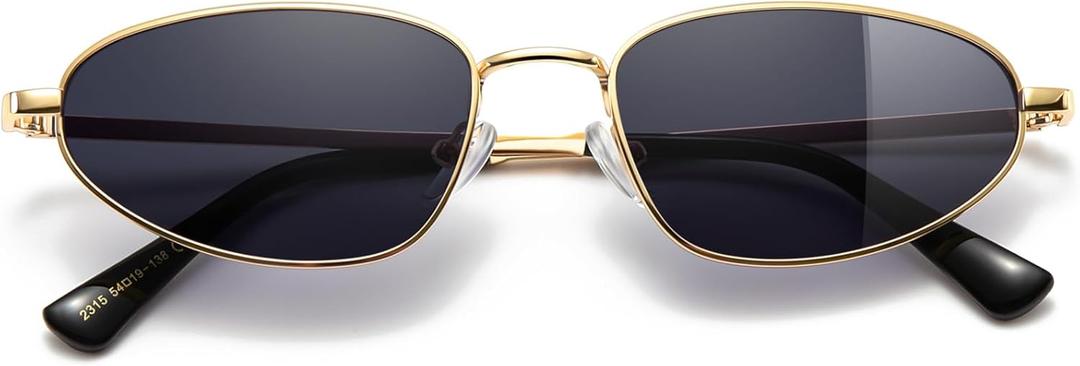 SUNGAIT Womens Stylish Triangle Sunglasses Metal Retro Design for Street Snap