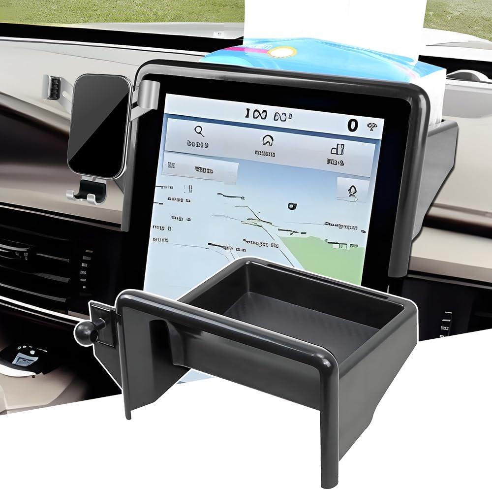 Car Phone Holder Center Console Organizer Tray for Ford Explorer 2020-2024 [only for 10.1 inch Touch Screen ]Auto Interior Accessories Best Cell Phones Mount Mobile CellPhone Stand Dashboard Storage