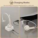 Bluetooth Headset with Microphone,Wireless Headset V5.2 with AI Noise Canceling Mic&USB Dongle, Wireless Headphones with Charging Base and Mute Function for Computer/Phone/Office/Skype