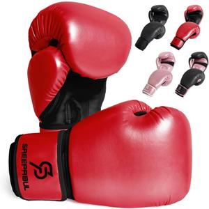 S200 Boxing Gloves for Men and Women Suitable for Boxing Kickboxing Mixed Martial Arts Maui Thai MMA Heavy Bag Fighting Training (14oz, Red Blood)