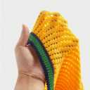 Verdusa Men's Jersey Shirts Short Sleeve Sweater Crew Neck Streetwear Pullover Knit Tops Yellow X-Large (XL)