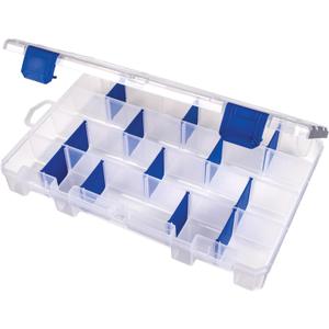 Flambeau Outdoors 4007 Fishing Tackle Box - Includes 12 Dividers, 24 Compartments, Clear Tackle Box Fishing Lure Organizer, Tuff Tainer Tackle Box with Zerust Anti-Rust Dividers