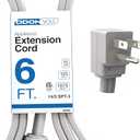 Appliance Extension Cord - 6ft Heavy Duty Gray Extension Wire for Air Conditioner, Refrigerator, & All Major Appliances - 14 Gauge High Voltage 3 Prong Flat-End Appliance Cord, for Indoor use (6 Feet)