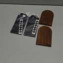 Book Ends, Sturdy Wooden Bookends for Shelves - Heavy Duty Non-Slip Book Organizers, Decorative Bookend Holders for Home Office, Library, Black Walnut Universal Economy Bookend, Small, 1 Pair