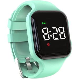 Vibrating Alarm Watch Rechargeable 15 Alarm Reminder Wristband Potty Training Watch with Lock Screen (Mint Green)
