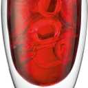 Bodum 12oz Pavina Double Wall Insulated Tumbler, High-Heat Borosilicate Glass, Set of 6, Clear