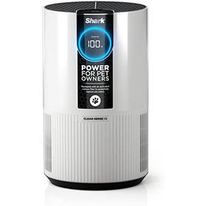 Shark Air Purifier for Home, Clean Sense, for Bedroom, Nursery, Home Office, Dorm, HEPA-Exceeding Filter, Captures Pollutants, Pet Dander, Dust, Odor, Smoke, and More, HP102PET, White