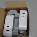 Switzerland Power Adapter 2 Pack, TESSAN Type J Adaptor with 4 Outlets 3 USB Charging Ports(1 USB C), Swiss Travel Plug for US to Switzerland, Liechtenstein, Rwanda