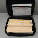 Rummy Cube 6 Player Edition with 6 Wooden Racks/Trays, 160 Large Numbers Rummy Tiles Set with Zippered Case, Rummy Travel Game Set with 6 Tiles Holders - Classic Board Games for Family Adults Kids
