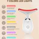 Red Light Therapy for Face and Neck, 7 Color Light Based Face Massager Tool, Portable Skin Care Tool for Firming, Tightening and Lifting, Gifts for Women & Men (White)