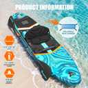FBSPORT 11'6" Premium Stand Up Paddle Board, Yoga Board with SUP Accessories & Carry Bag | Wide Stance, Surf Control, Non-Slip Deck, Leash, Paddle and Pump for Youth & Adult(Blue Orange)