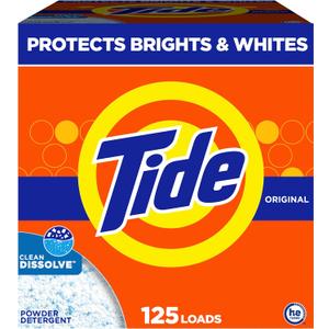 Tide Powder Laundry Detergent, Original Scent, 125 Loads, 143 oz